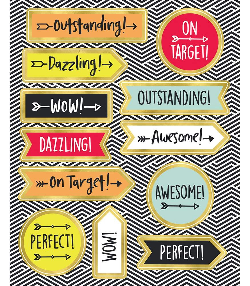 Aim high shape stickers motivators