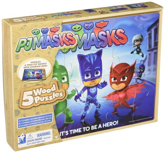 PJ Masks 5 Wooden Puzzles