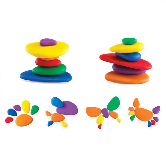 Junior Rainbow Pebbles Early Construction Set