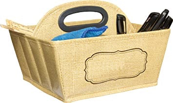 Burlap storage caddy