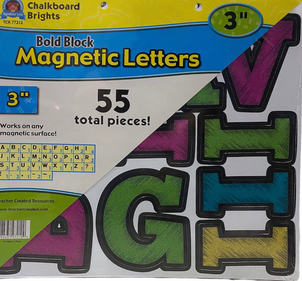 Magnetic letters chalkboard brights