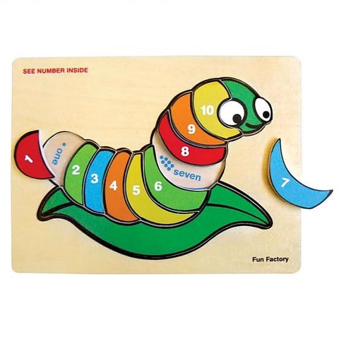 Wooden Puzzle Numbers Silk Worm