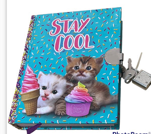 Diary: Stay Cool Ice Cream Cat Journal