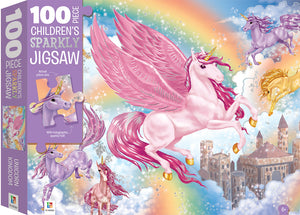 100-Piece Children’s Sparkly Jigsaw: Unicorn Kingdom