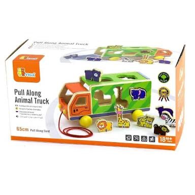 Viga Toys Push Along Animal Truck