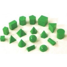 Plastic Geometry Solids- Set of 17