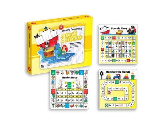 Blending consonants desk games pack of 3