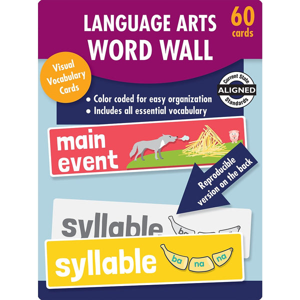 Language Arts Word Wall Learning Cards - Kindy, Year 1 and Year 2